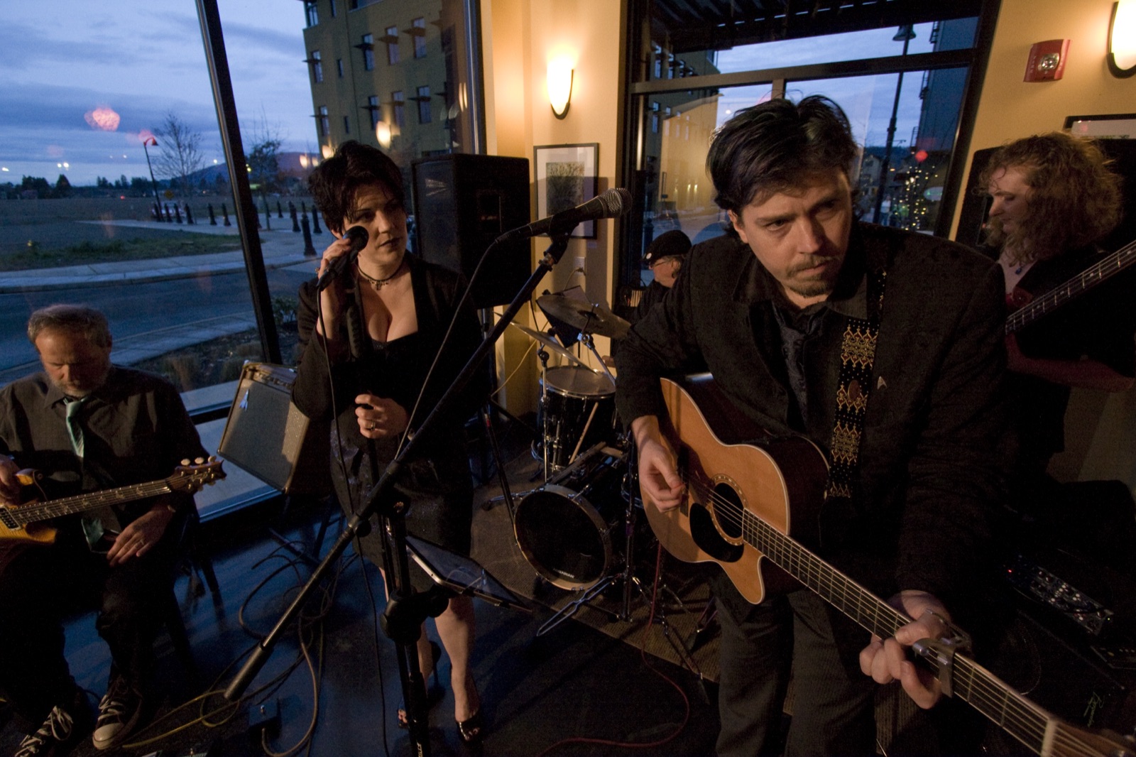 Jackie and Jason performing live at a venue