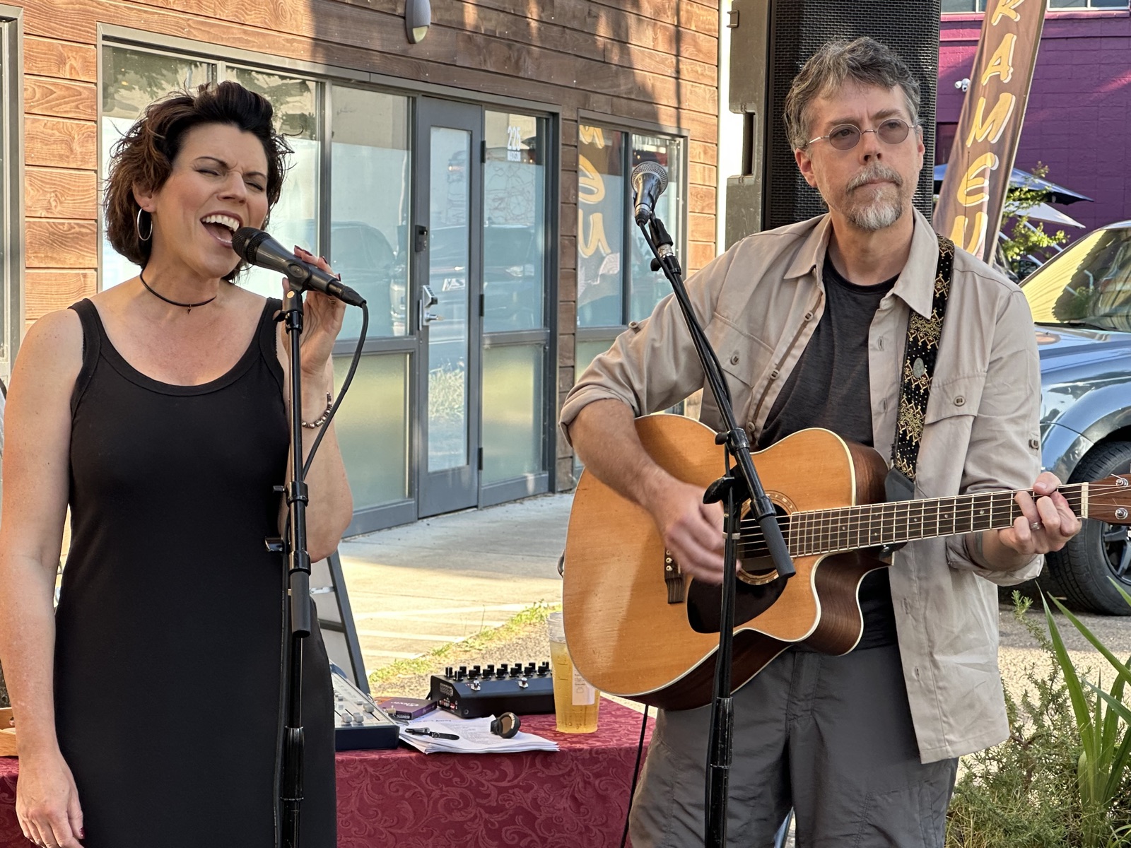 Jackie and Jason performing live